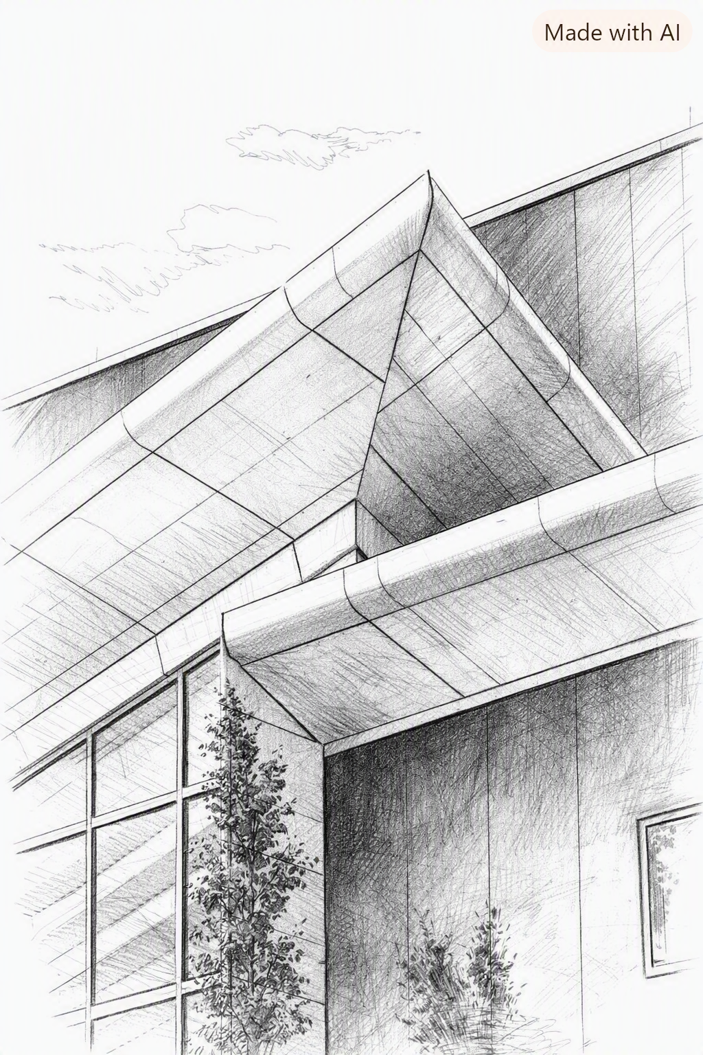 Modern civic architecture building